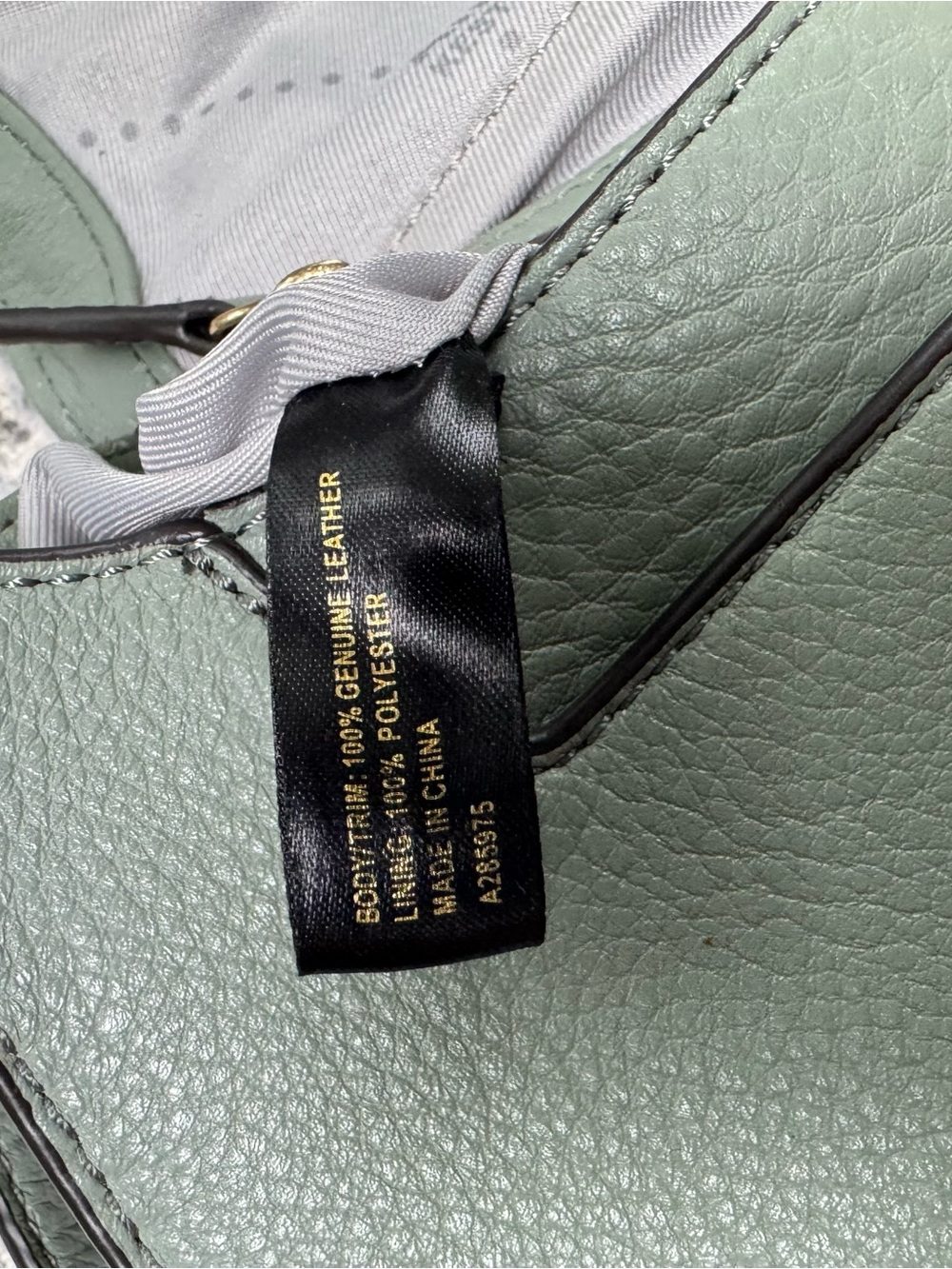 Women's Leather Crossbody Bag in Sage Green - Picture 6 of 9